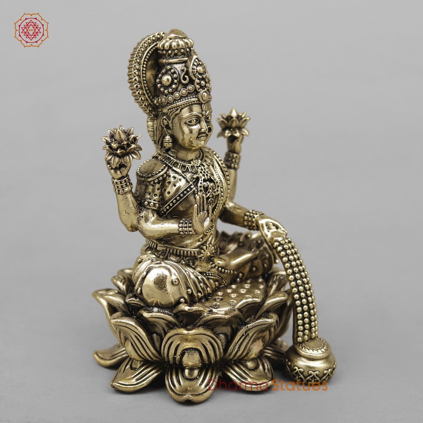 Brass Dhan Lakshmi Seated Fine 5”