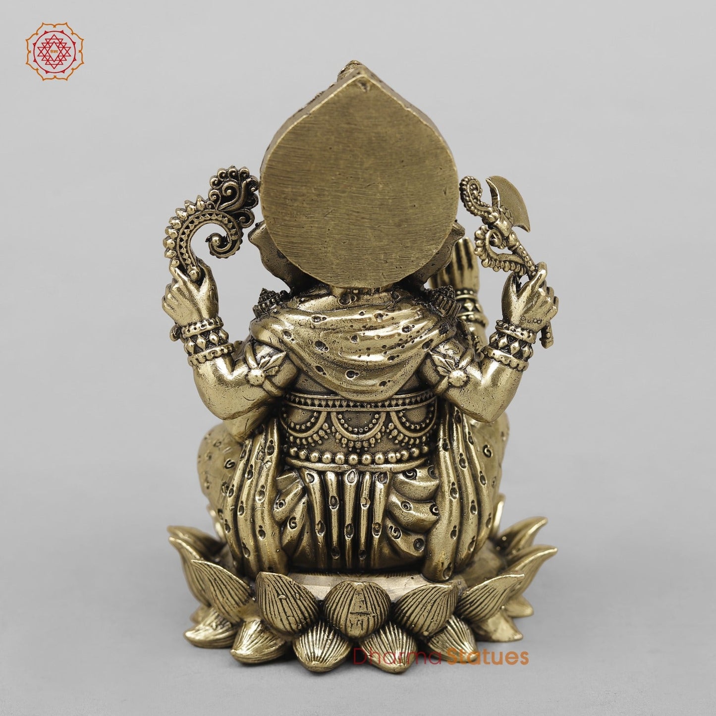 Brass Ganesh On lotus 5”