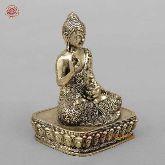 Brass Buddha Seated fine 4”