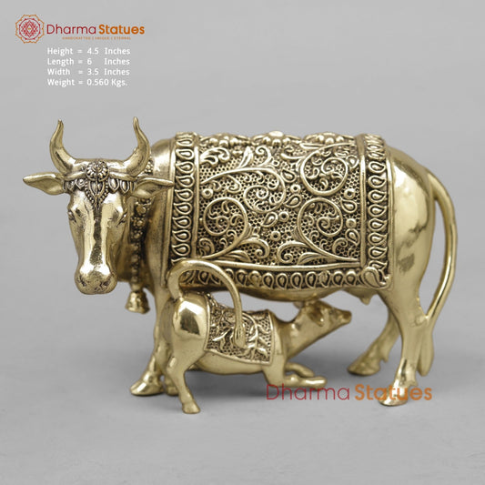 Brass Cow Calf Fine 6”
