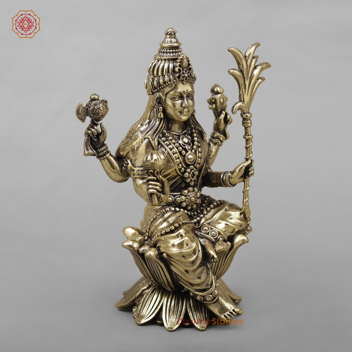 Brass Rajarajeshwari (Tripura Sundari) fine 6”