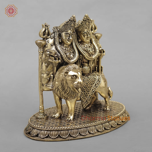 Brass Chamunda Devi Fine 6”