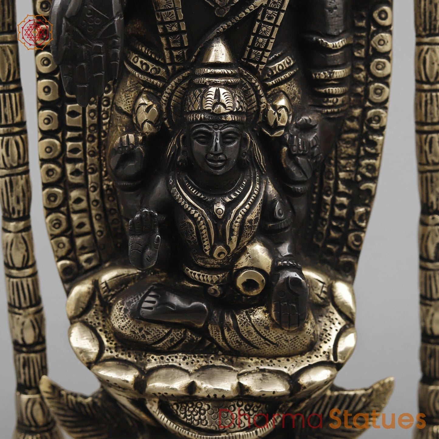 Brass Tirupati Balaji Fine, Black finish 13”