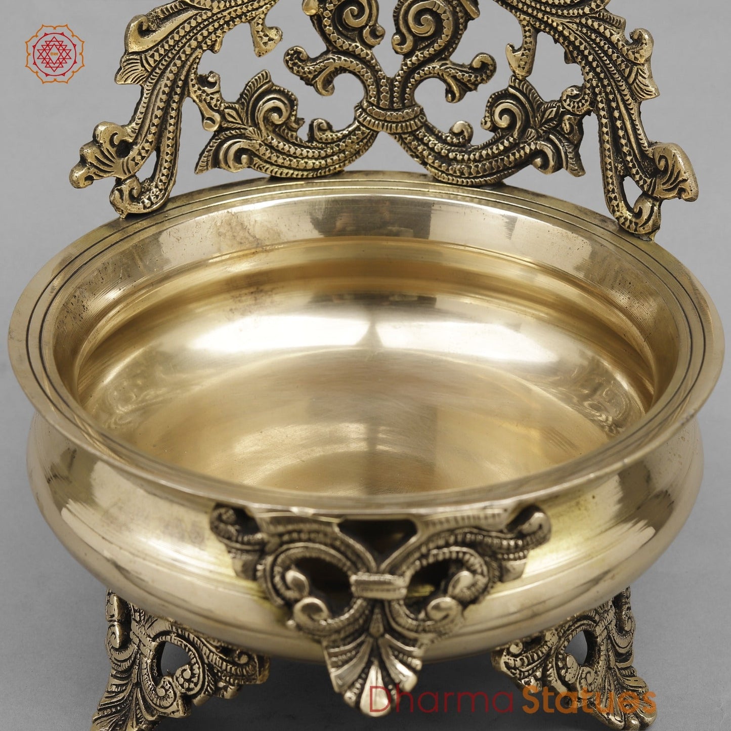 Brass Peacock Urli Fine, Smooth Finish 10.5”