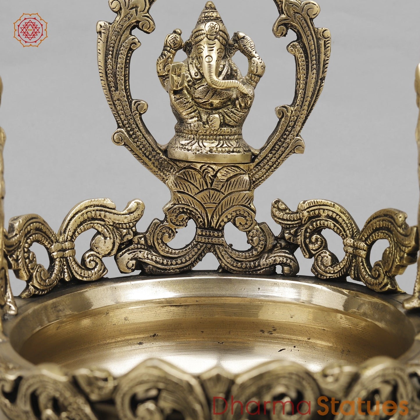 Brass Ganesh Urli Fine, Smooth Finish 11”