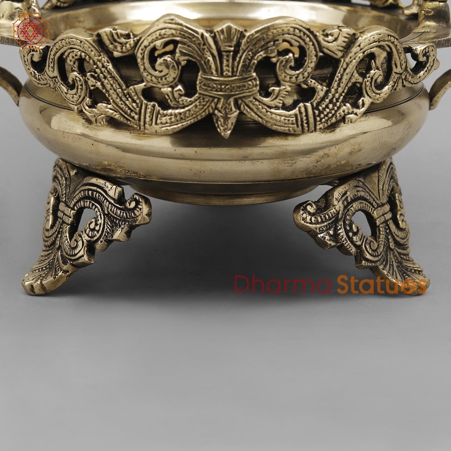 Brass Ganesh Urli Fine, Smooth Finish 11”