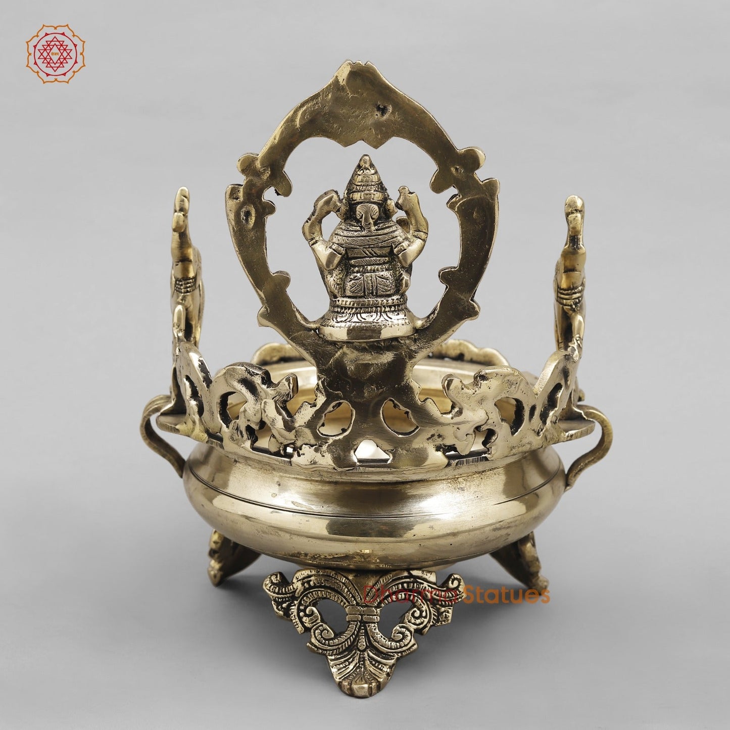 Brass Ganesh Urli Fine, Smooth Finish 11”