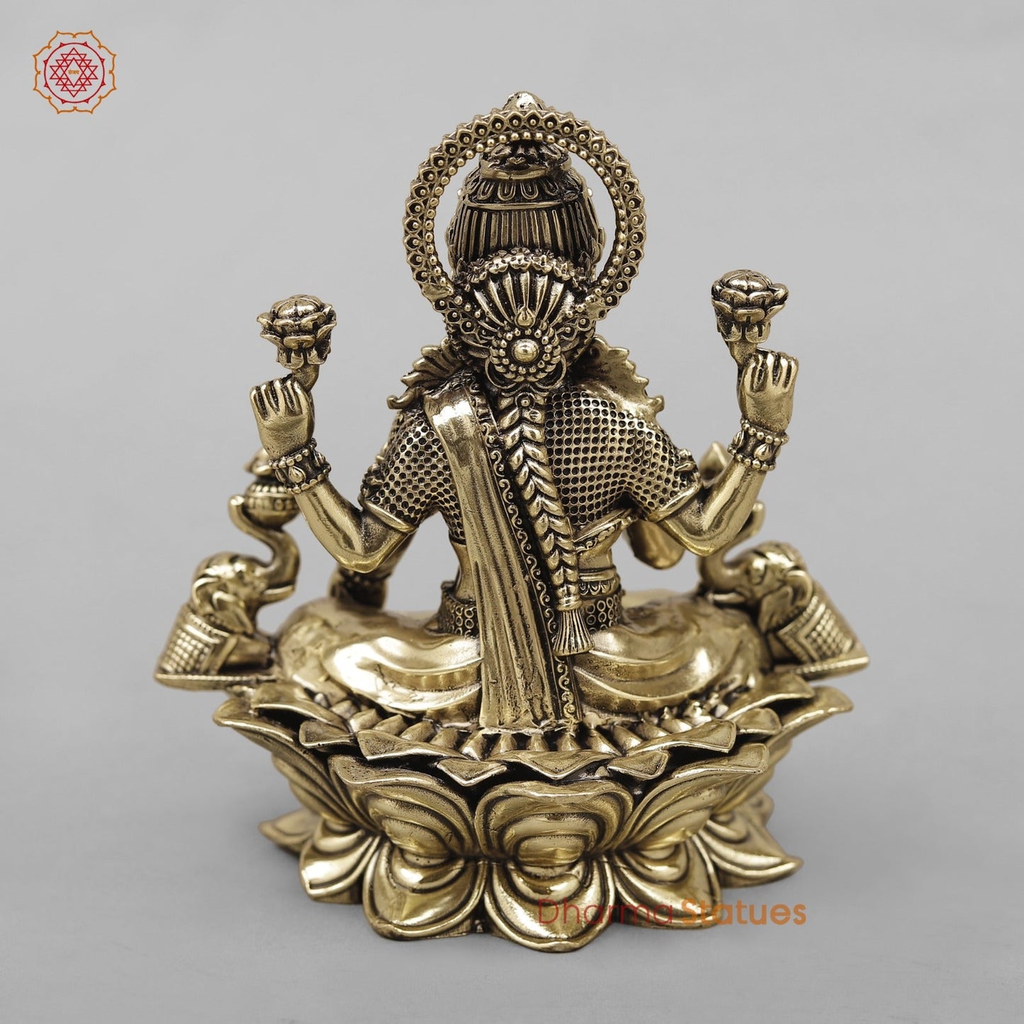 Brass Gaj Lakshmi Fine 5”