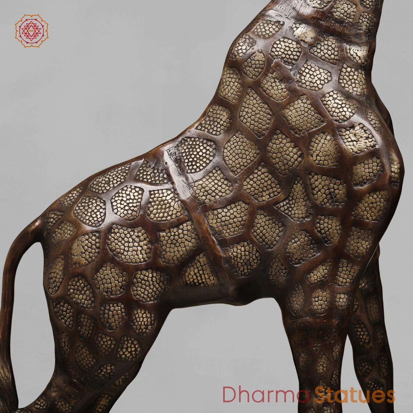 Brass Giraffe Standing Large, Copper Finish 52” (Garden Friendly)