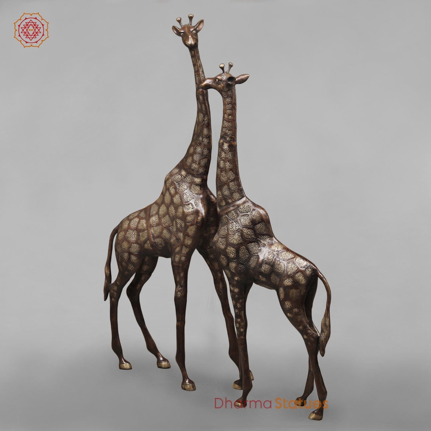 Brass Giraffe Standing Large, Copper Finish 52” (Garden Friendly)