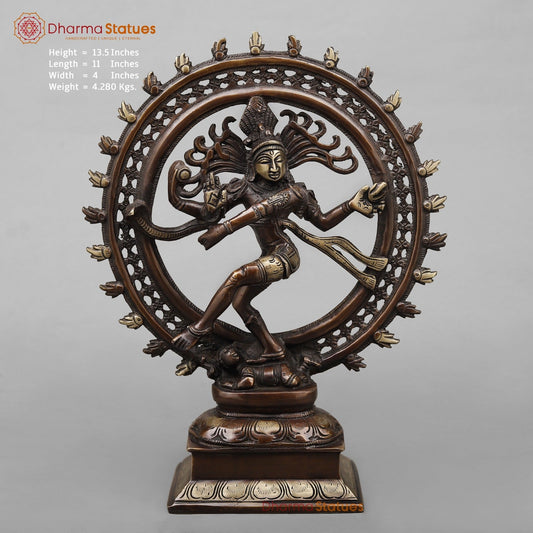 Brass Natraj fine, Copper Antique Finish 13.5”
