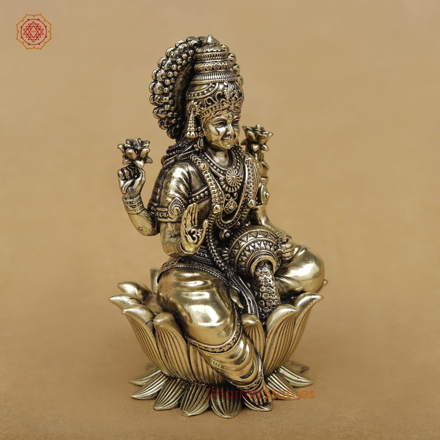 Brass Lakshmi seated fine 5”