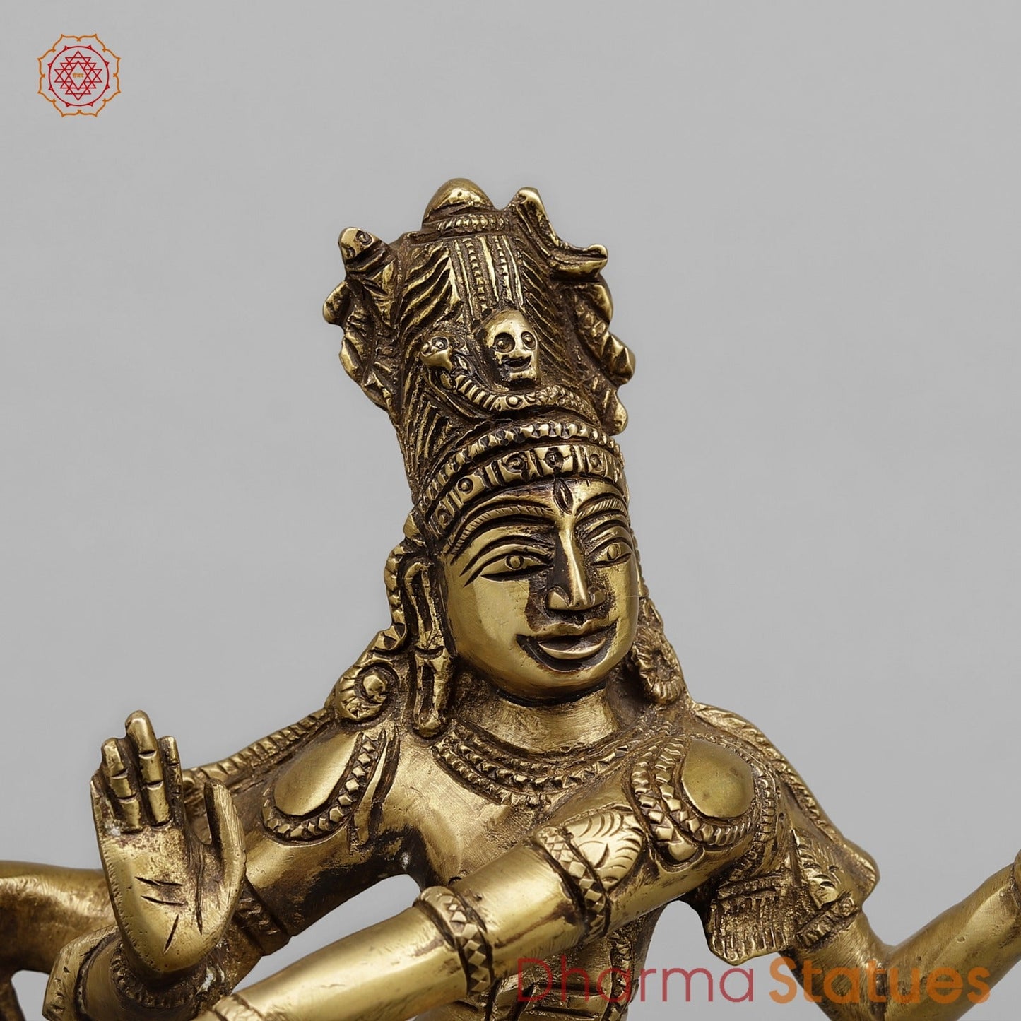 Brass Tandav shiva Fine, Antique Finish 12.5”