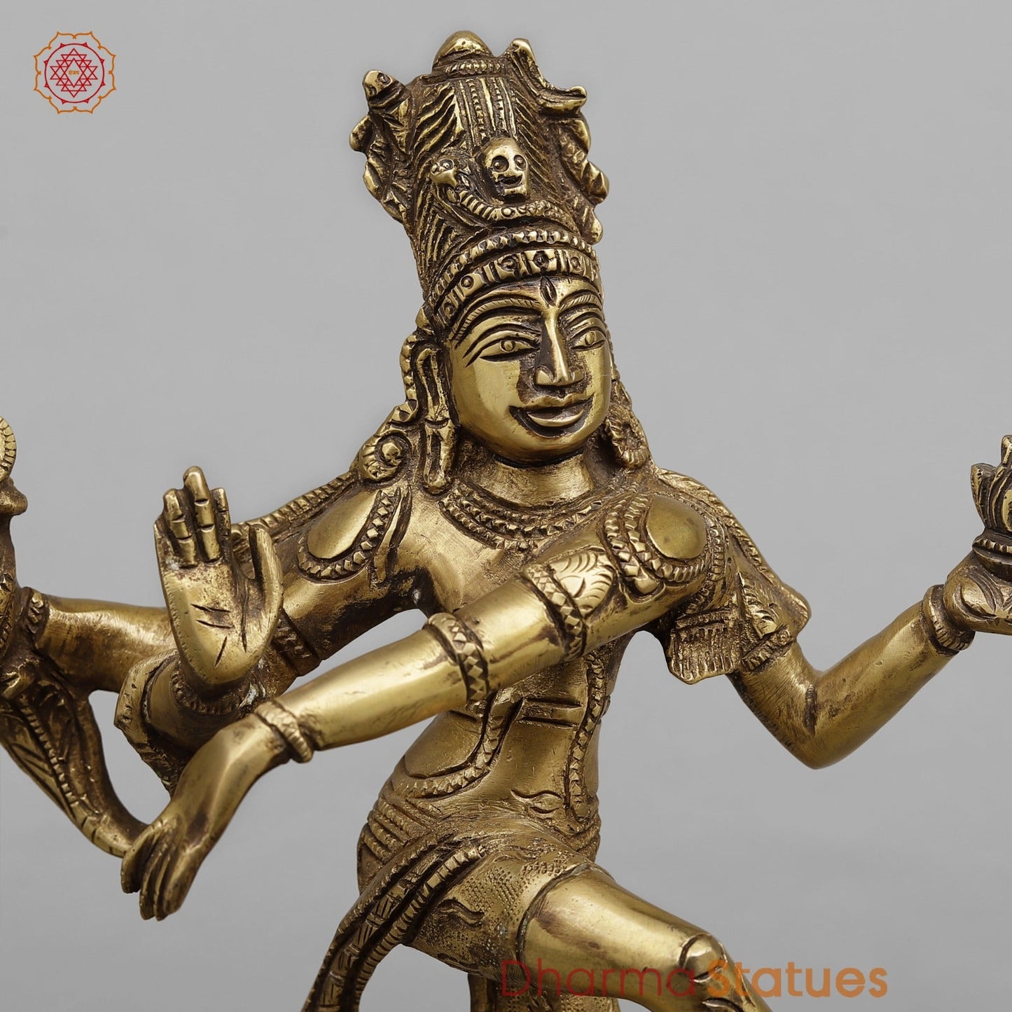 Brass Tandav shiva Fine, Antique Finish 12.5”