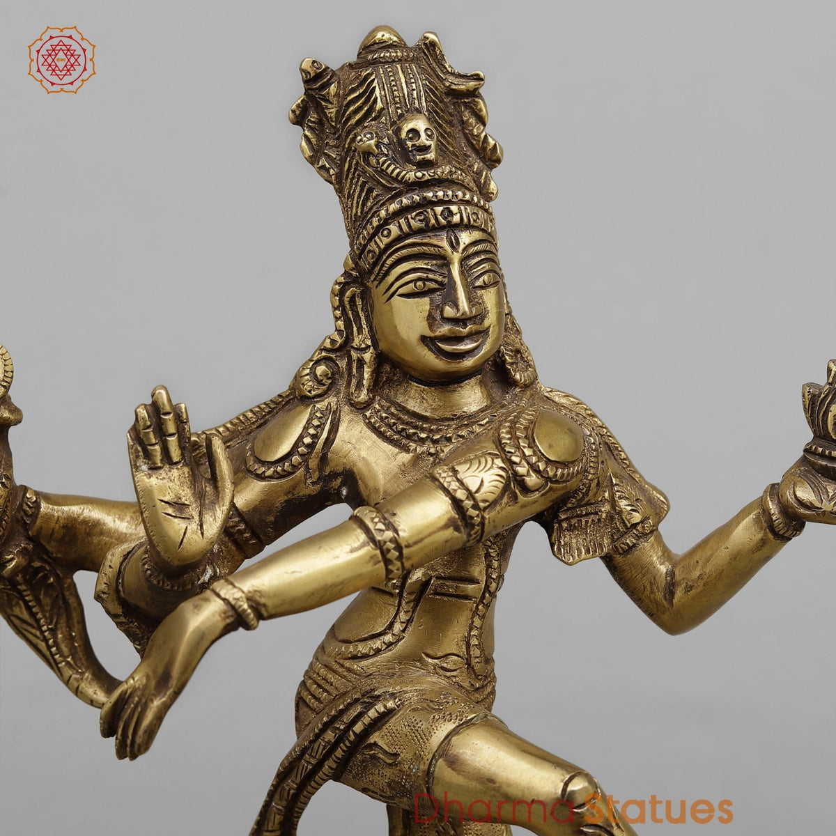 Brass Tandav shiva Fine, Antique Finish 12.5”