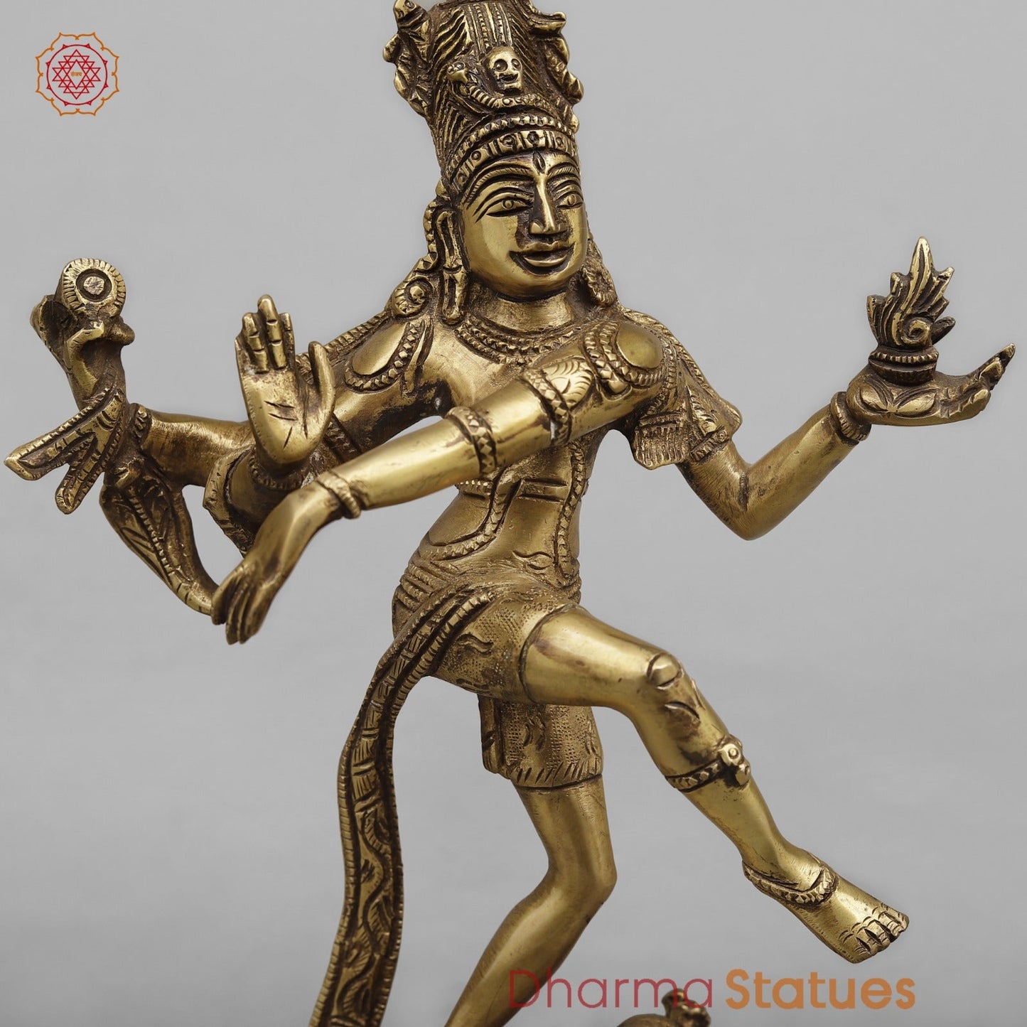 Brass Tandav shiva Fine, Antique Finish 12.5”