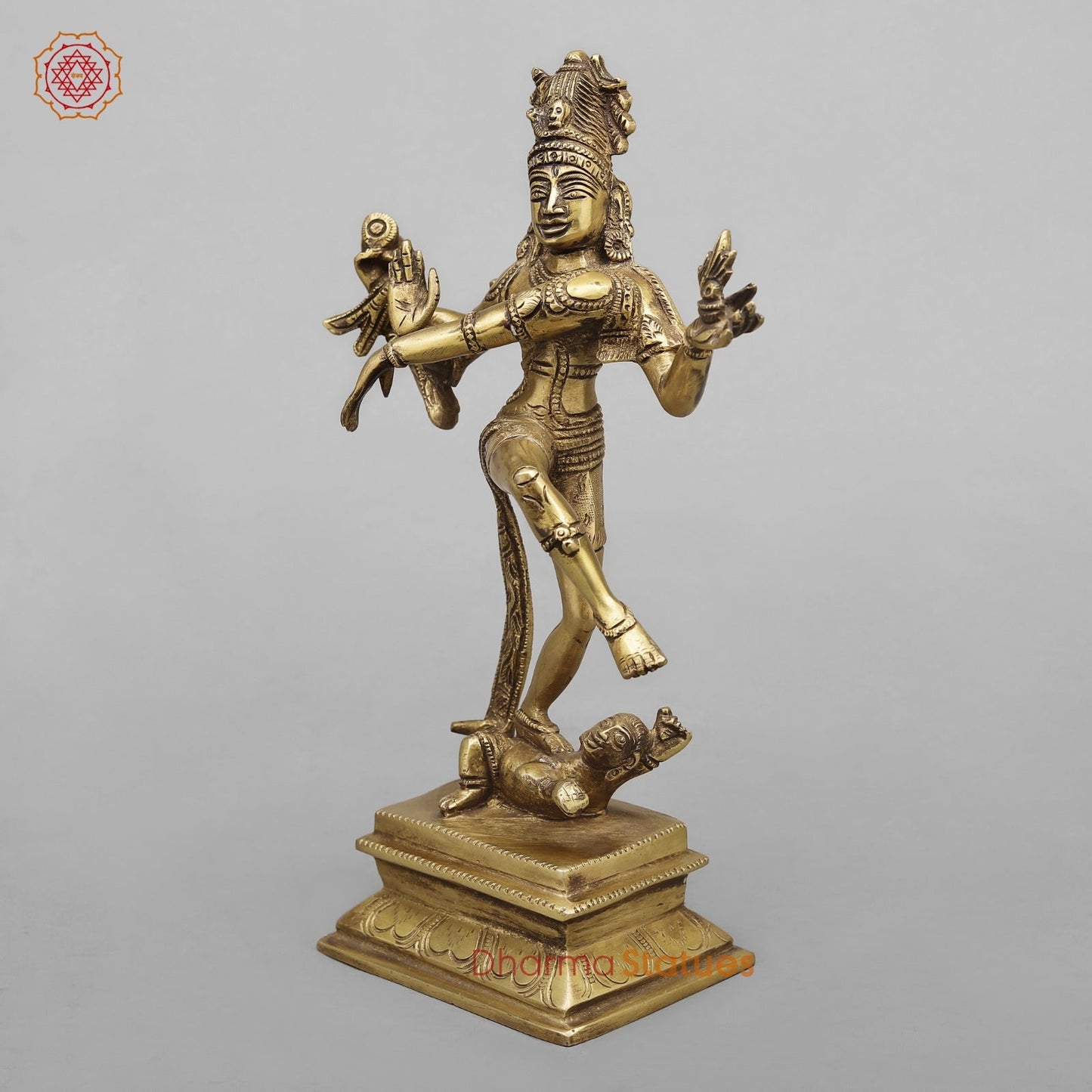 Brass Tandav shiva Fine, Antique Finish 12.5”