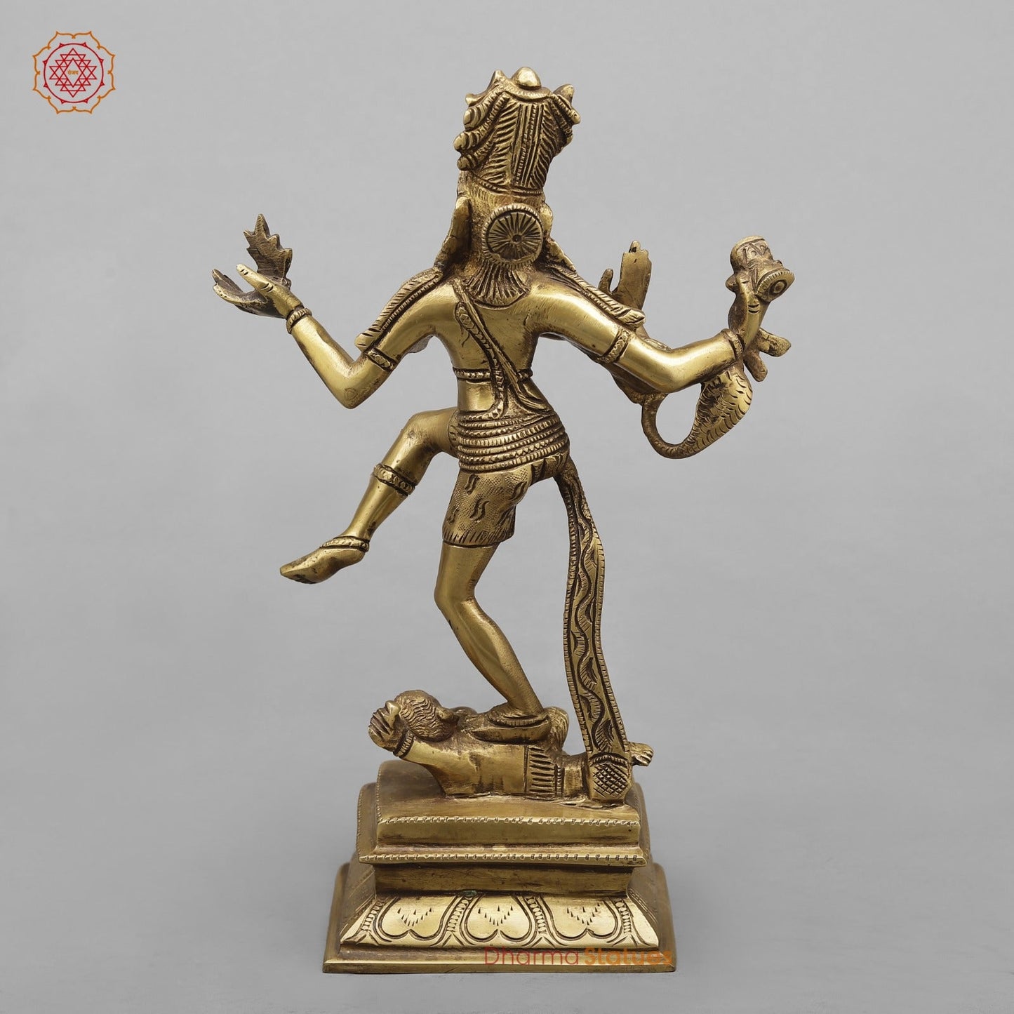 Brass Tandav shiva Fine, Antique Finish 12.5”