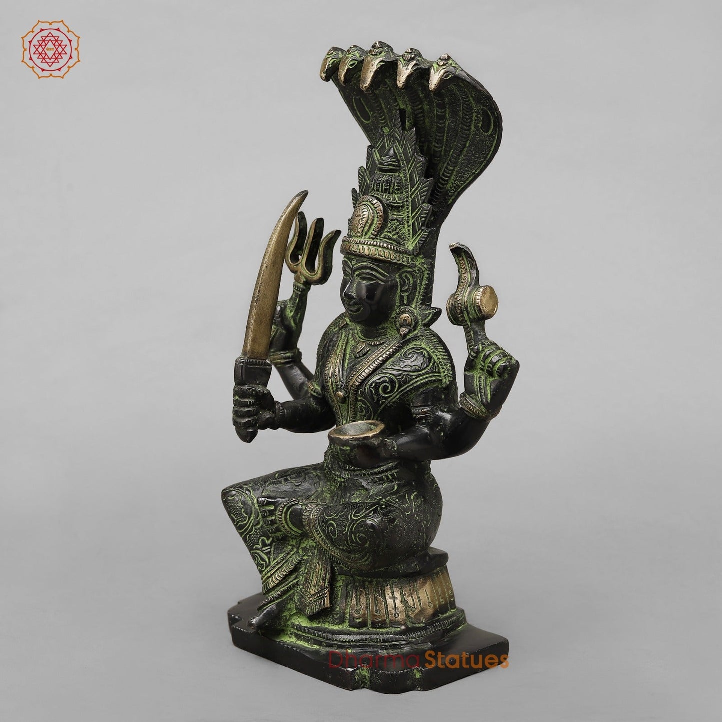 Brass Mariamma Seated Fine, Balck antique Finish 11”