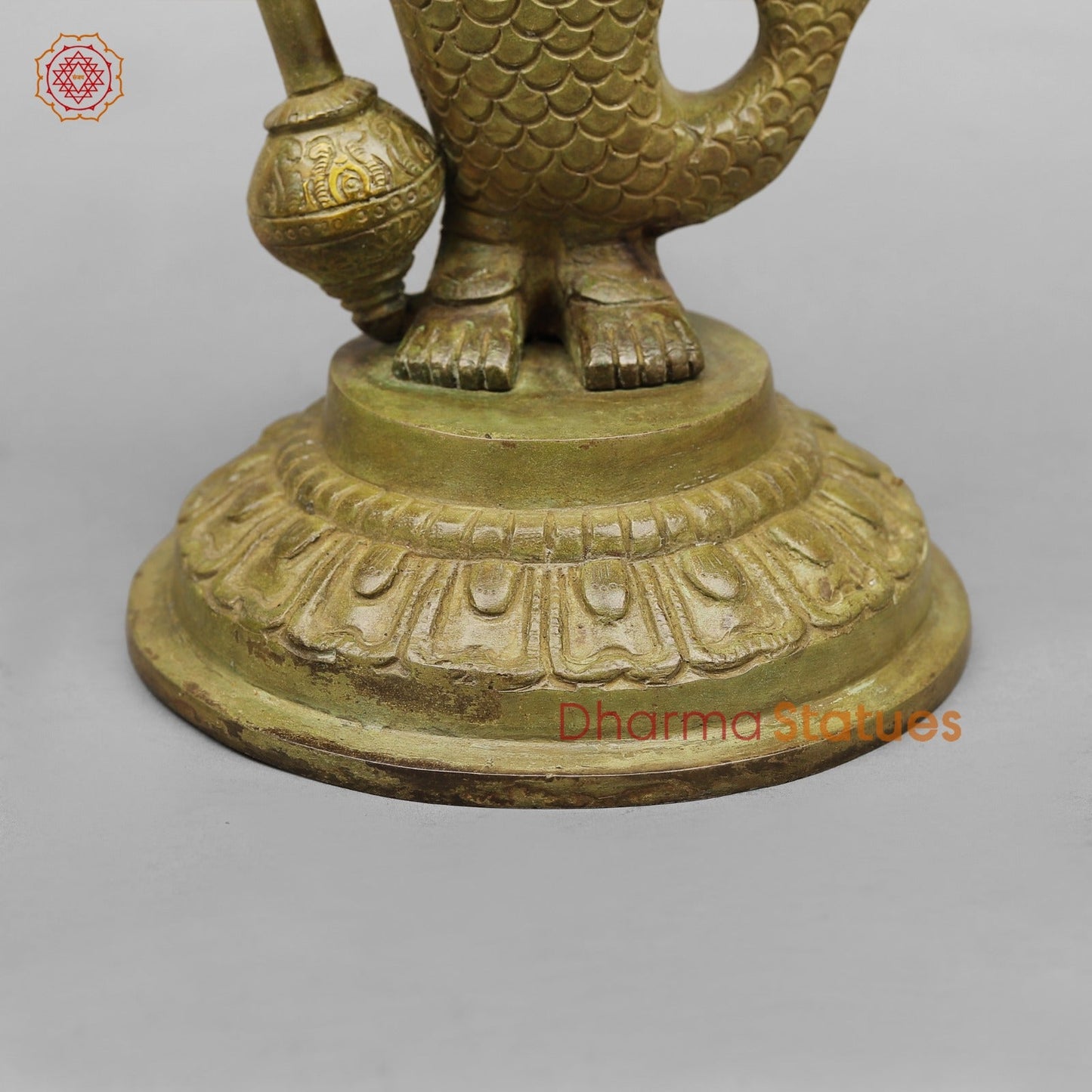 Brass Dasavtar Statue Fine, Green Patina Finish 16.5”