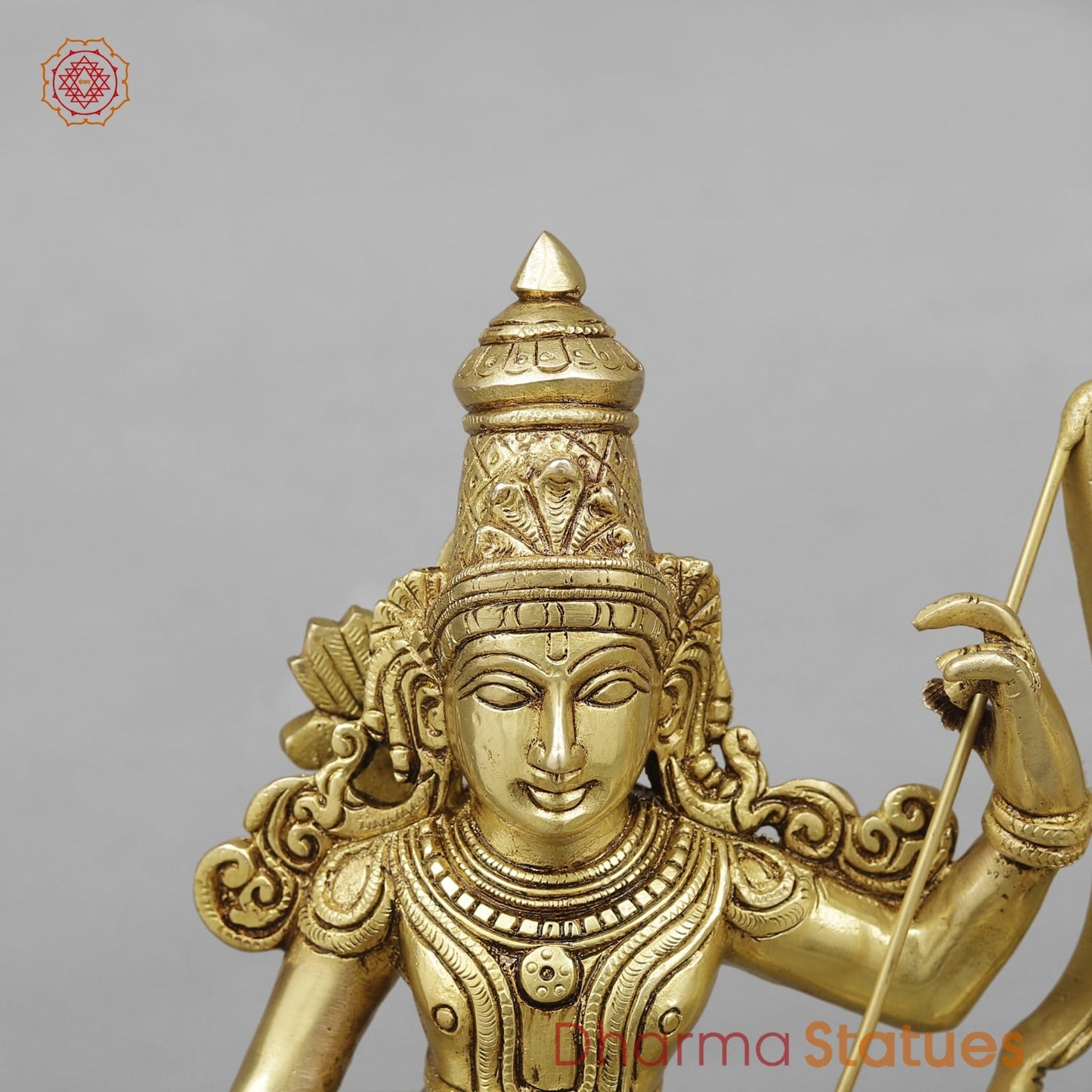 Brass Ram Darbar Fine, Golden Finish 15.5”