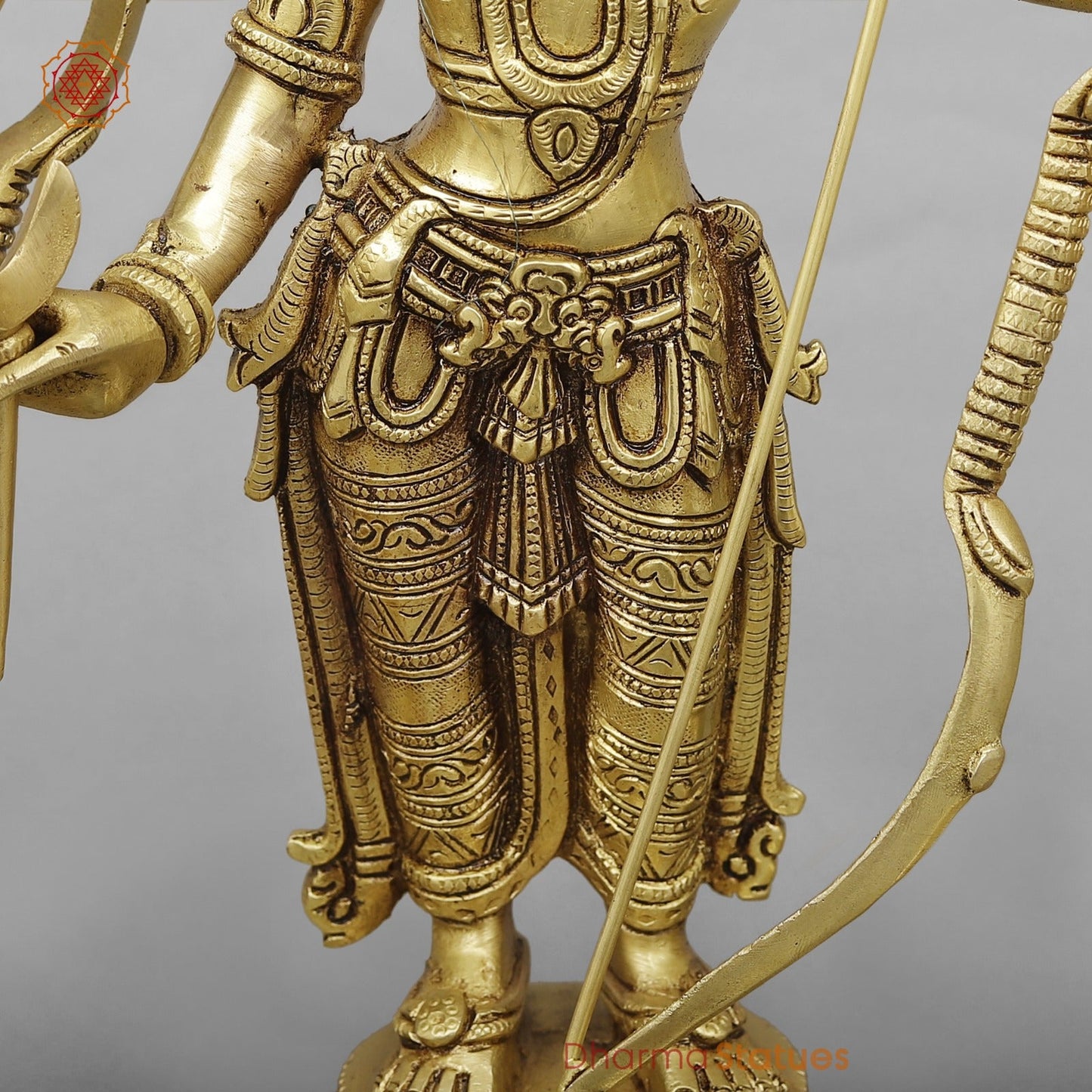 Brass Ram Darbar Fine, Golden Finish 15.5”
