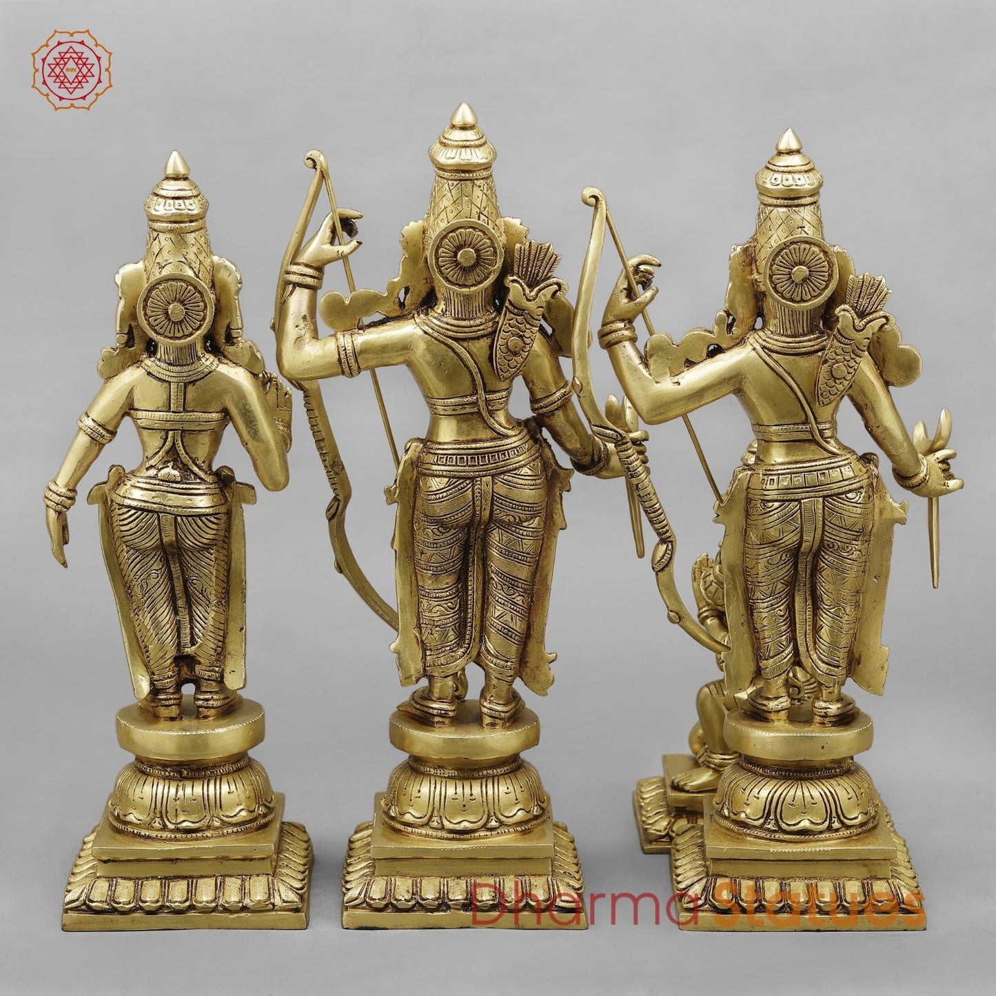 Brass Ram Darbar Fine, Golden Finish 15.5”