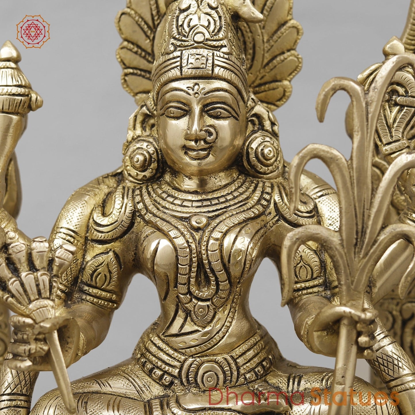 Brass Tripura Sundari (Rajarajeshwari) Fine,Smooth Finish 18”