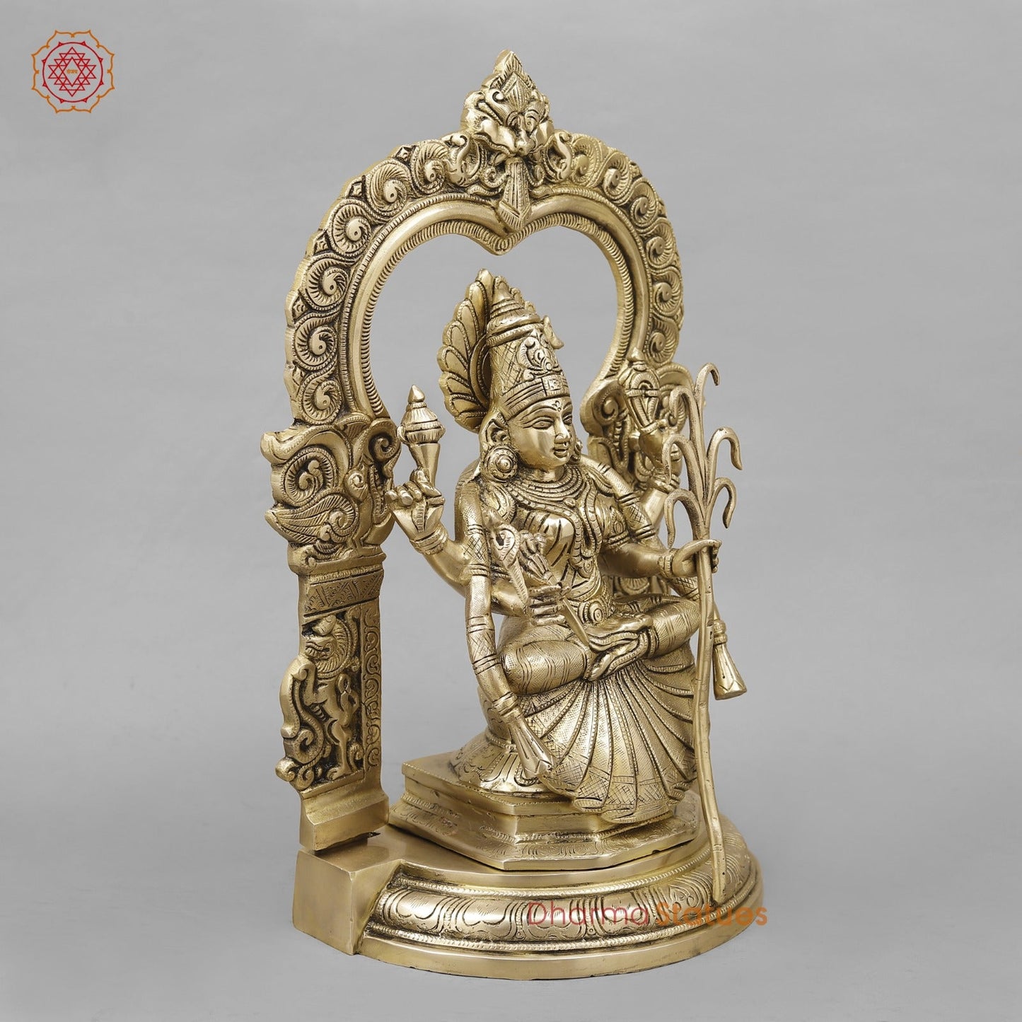 Brass Tripura Sundari (Rajarajeshwari) Fine,Smooth Finish 18”