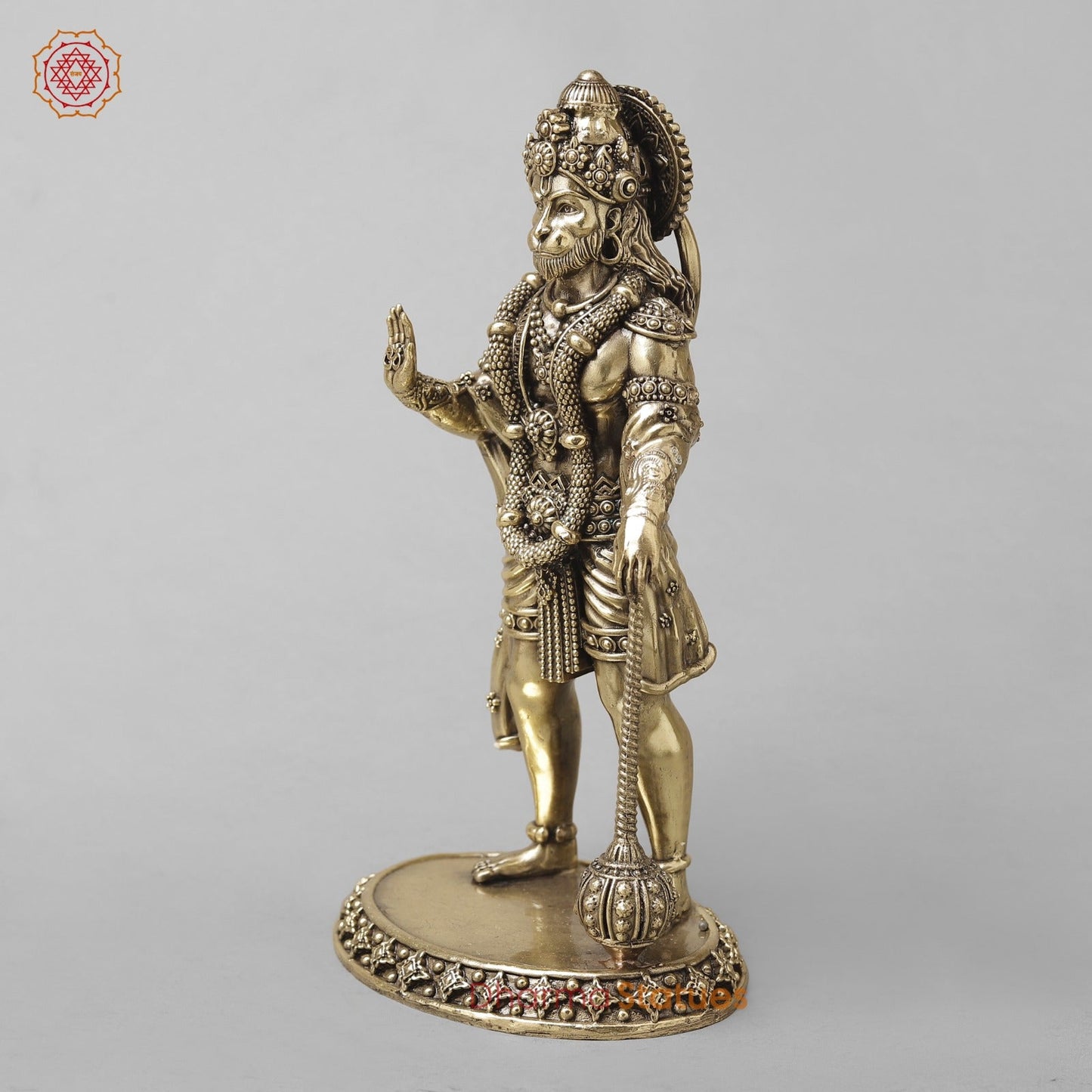 Brass Hanuman ji Standing Fine 10”