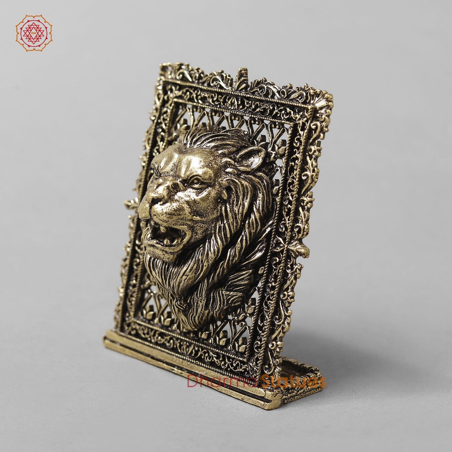 Brass Lion Face Panel Fine 3” (car dashboard suitable)