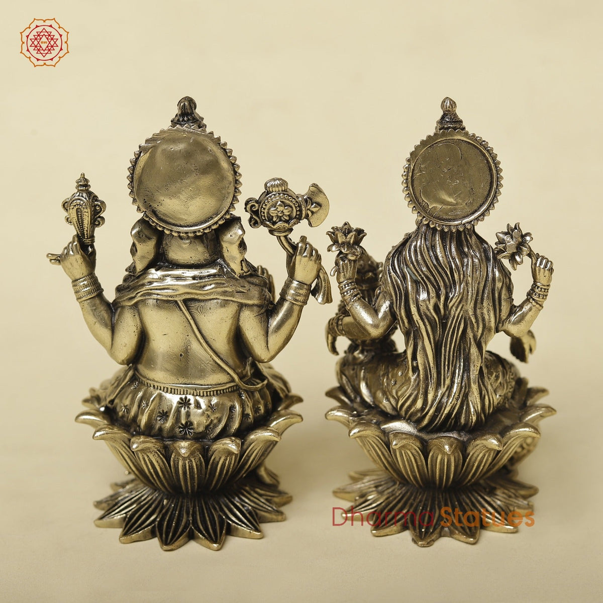 Brass Lakshmi Ganesh Fine 4”