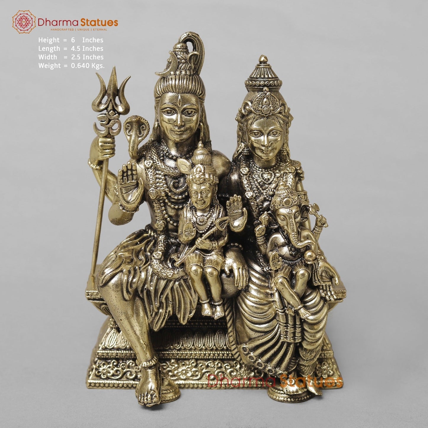 Brass Shiva Family Fine 6”