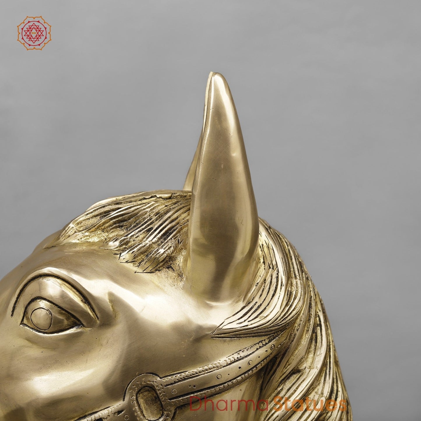 Brass Horse Head Fine, Smooth Finish 20.5”