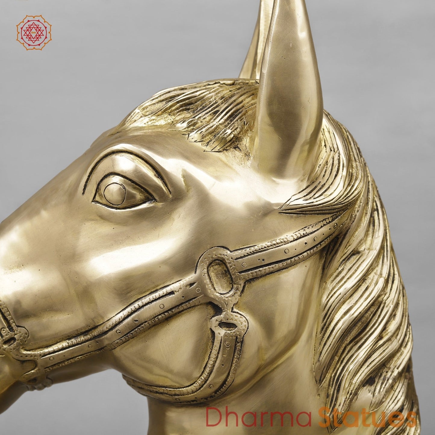 Brass Horse Head Fine, Smooth Finish 20.5”