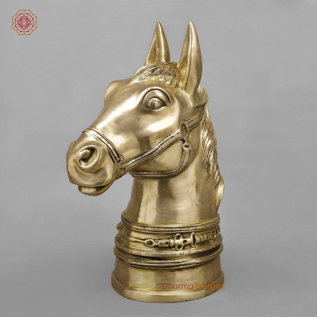 Brass Horse Head Fine, Smooth Finish 20.5”