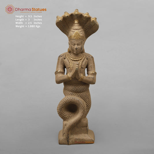 Brass Patanjali Idol, Antique Finish 9.5”
