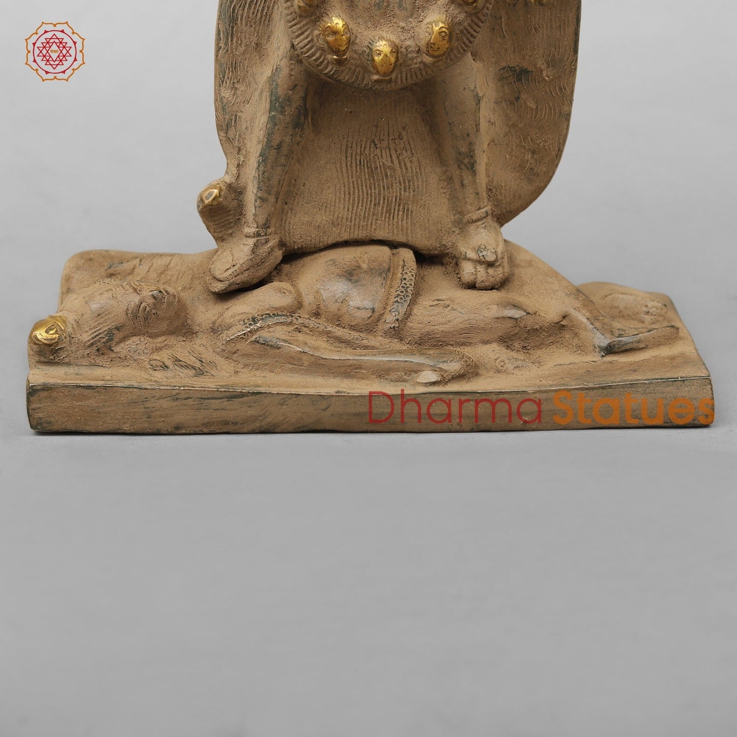 Brass Kaali Standing, Antique Finish 10.5”
