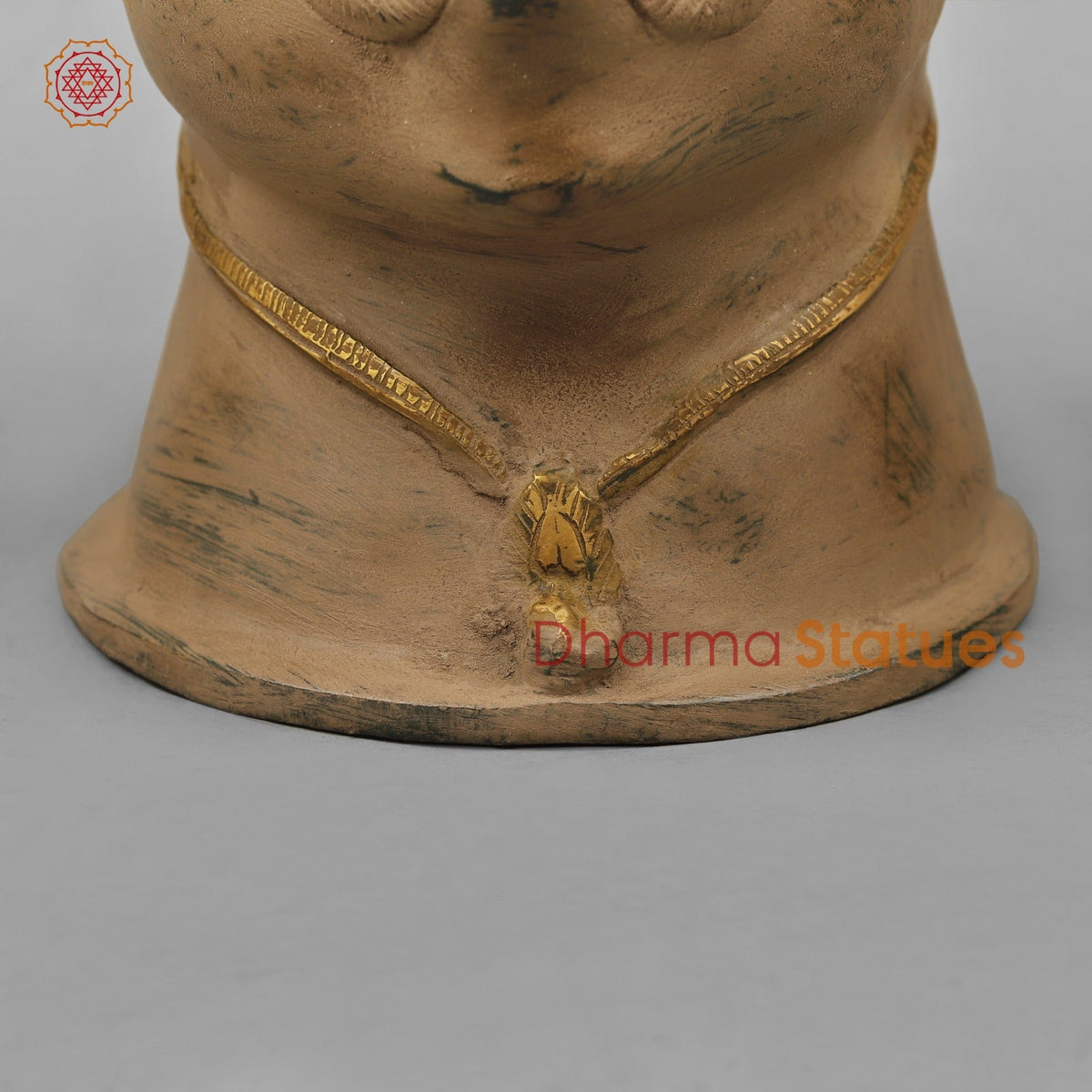 Brass Shiva Head Mukhlingam Fine, Antique Finish 13.5”
