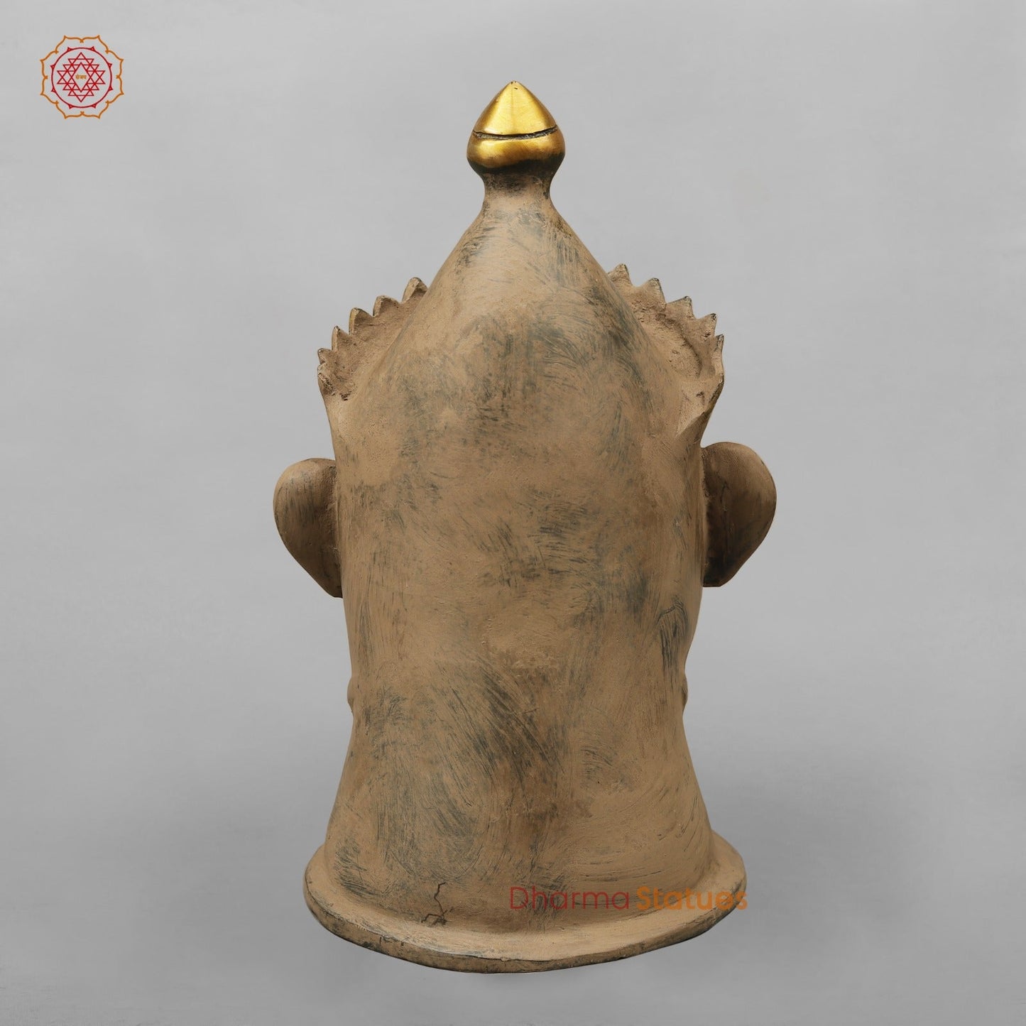 Brass Shiva Head Mukhlingam Fine, Antique Finish 13.5”
