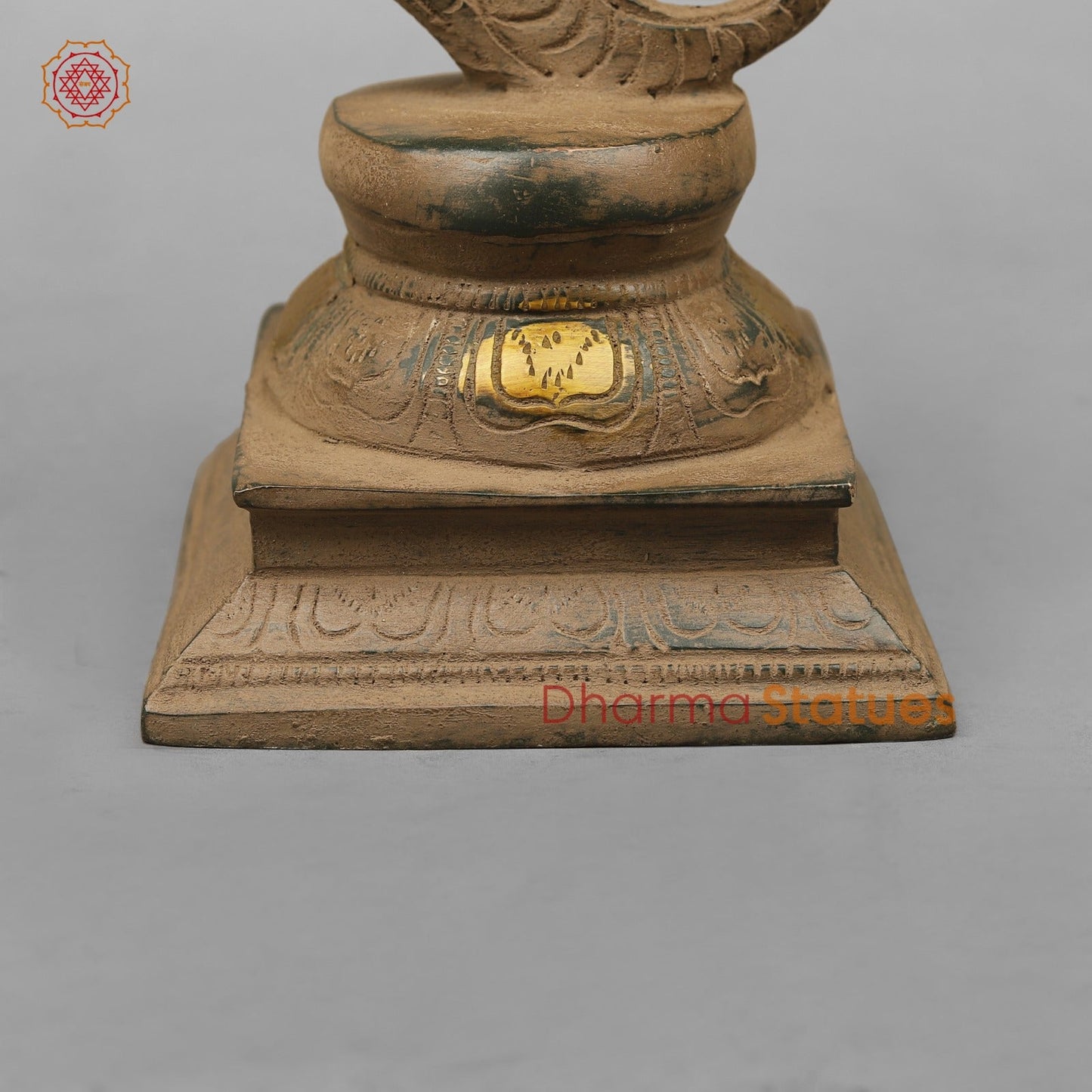 Brass Kalinga Ganesh Dancing, Antique finish 12.5”