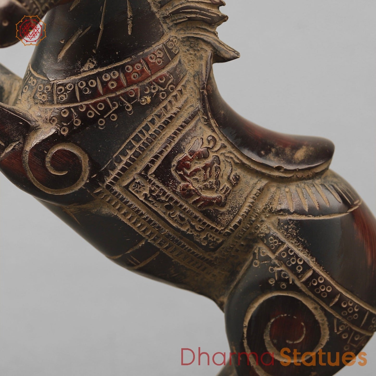 Brass Horse Jumping Showpiece, Copper Antique finish 8.5”