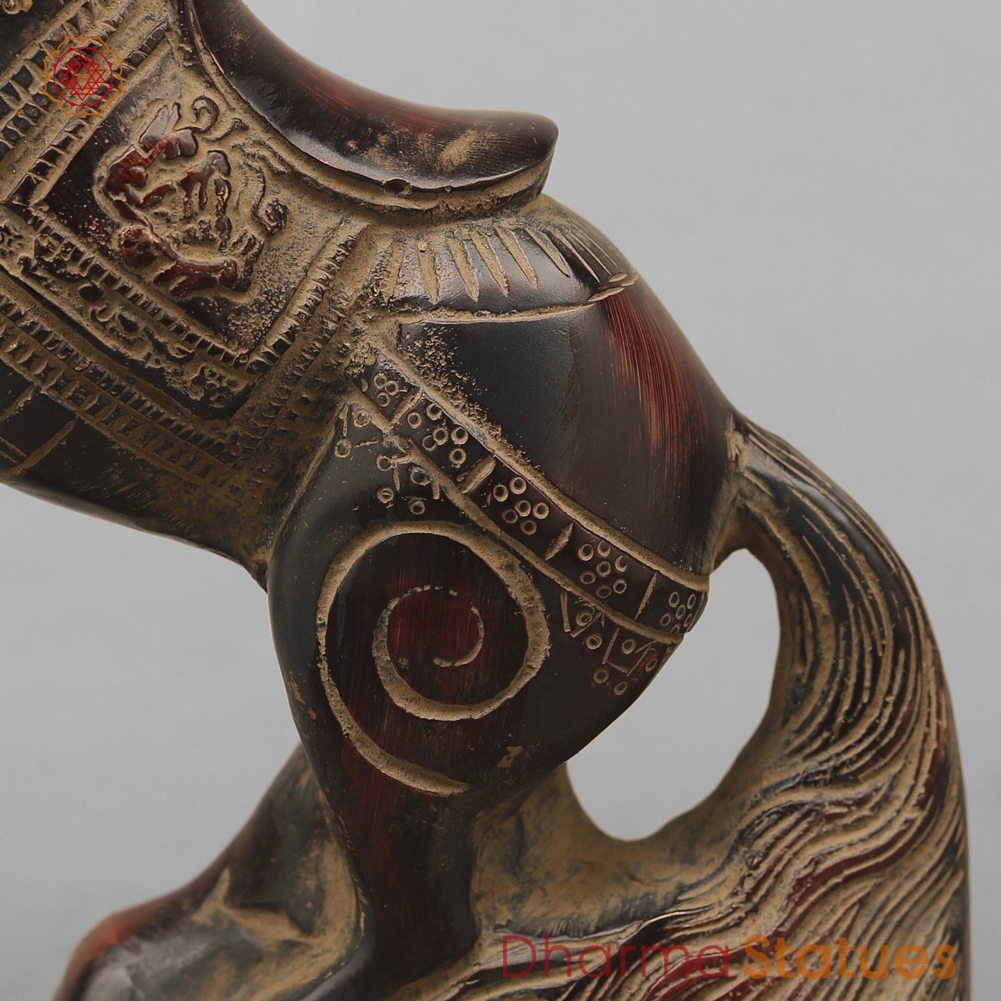 Brass Horse Jumping Showpiece, Copper Antique finish 8.5”