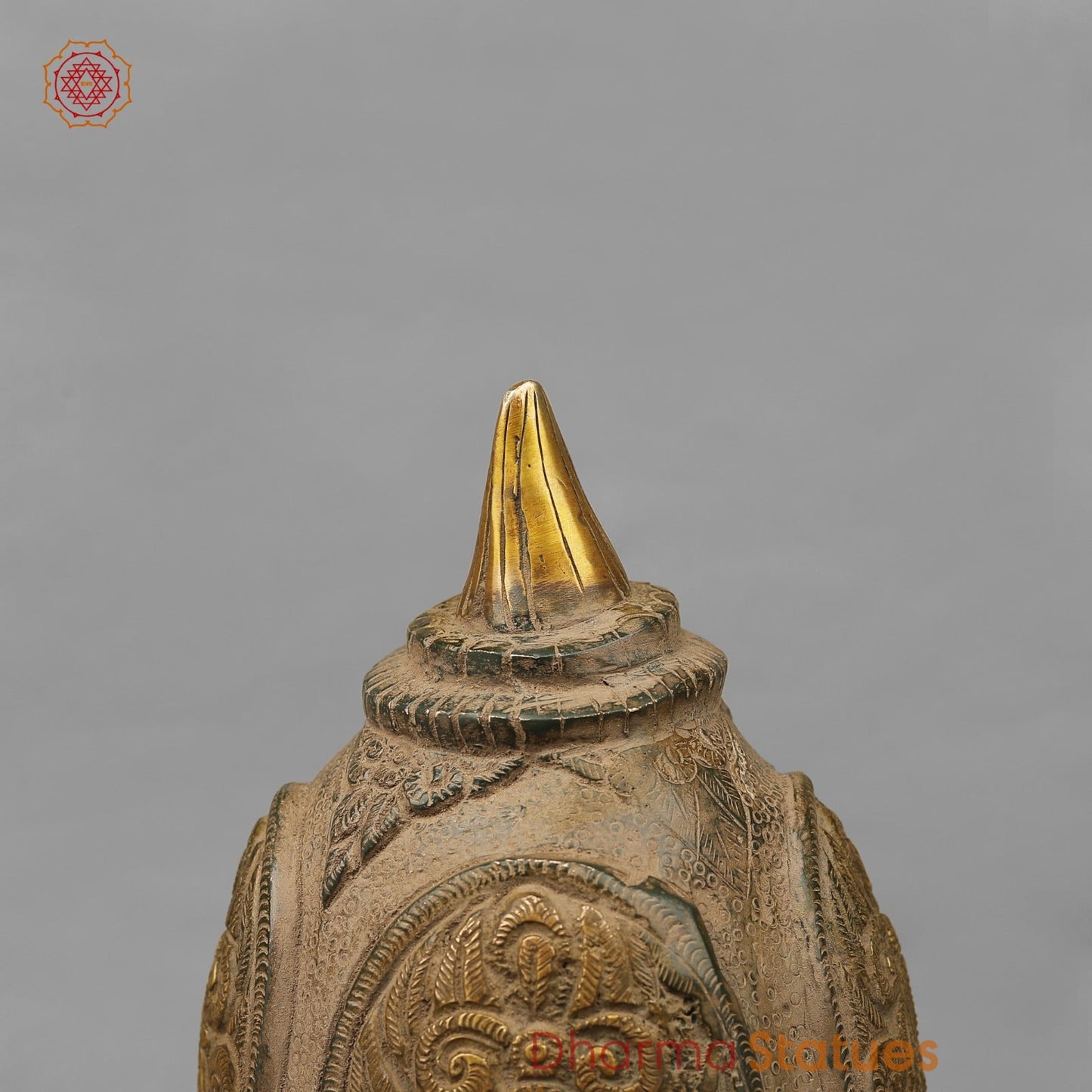 Brass Shiva Head (Mukhlingam), Antique Finish 13”