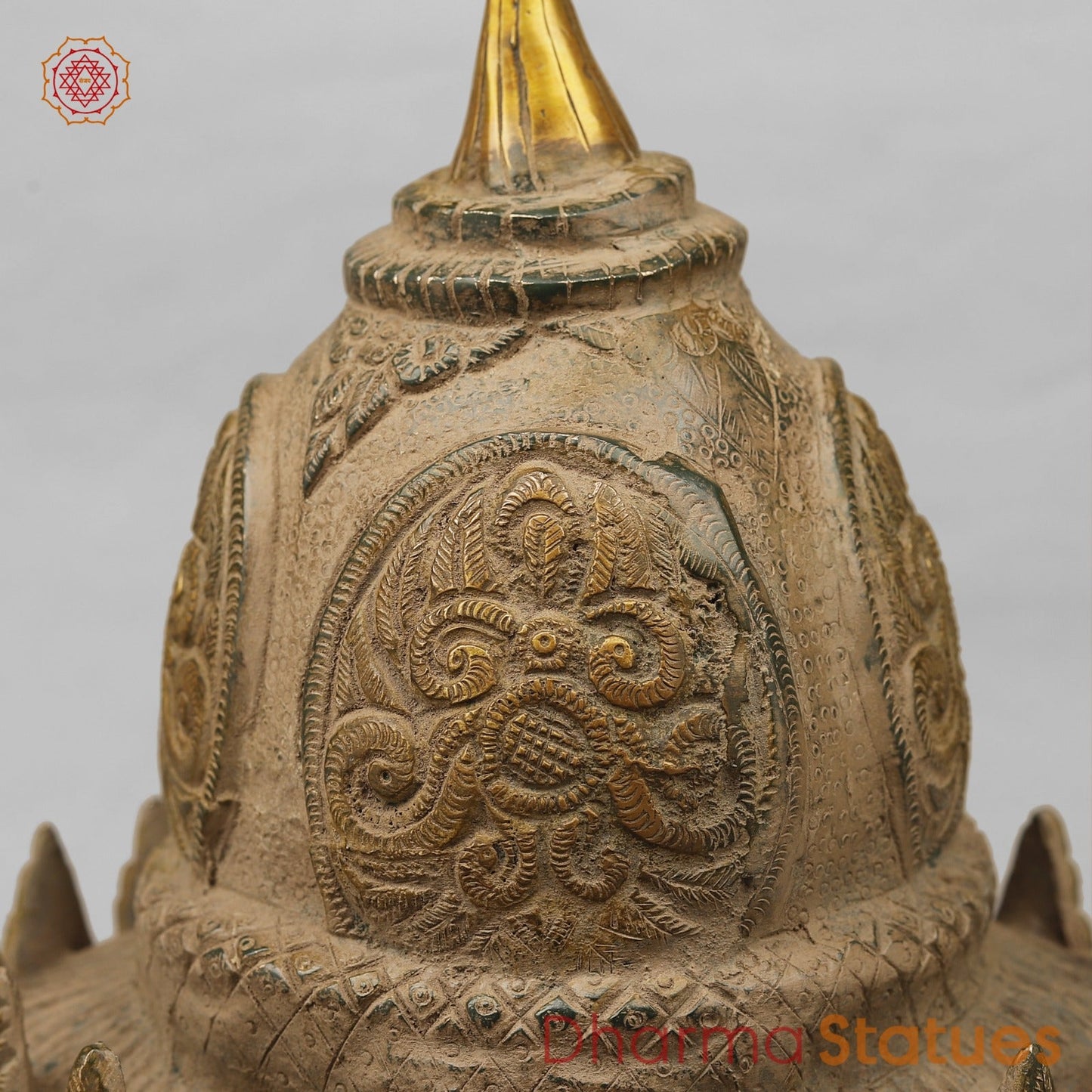 Brass Shiva Head (Mukhlingam), Antique Finish 13”