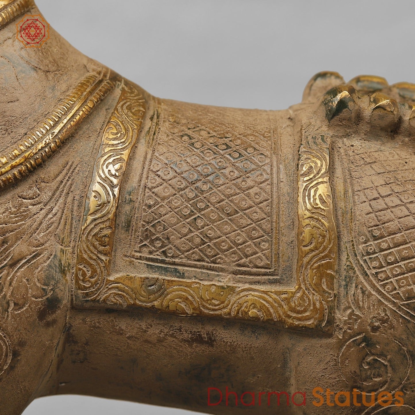 Brass Vintage Horse Fine, Antique Finish 12.5”