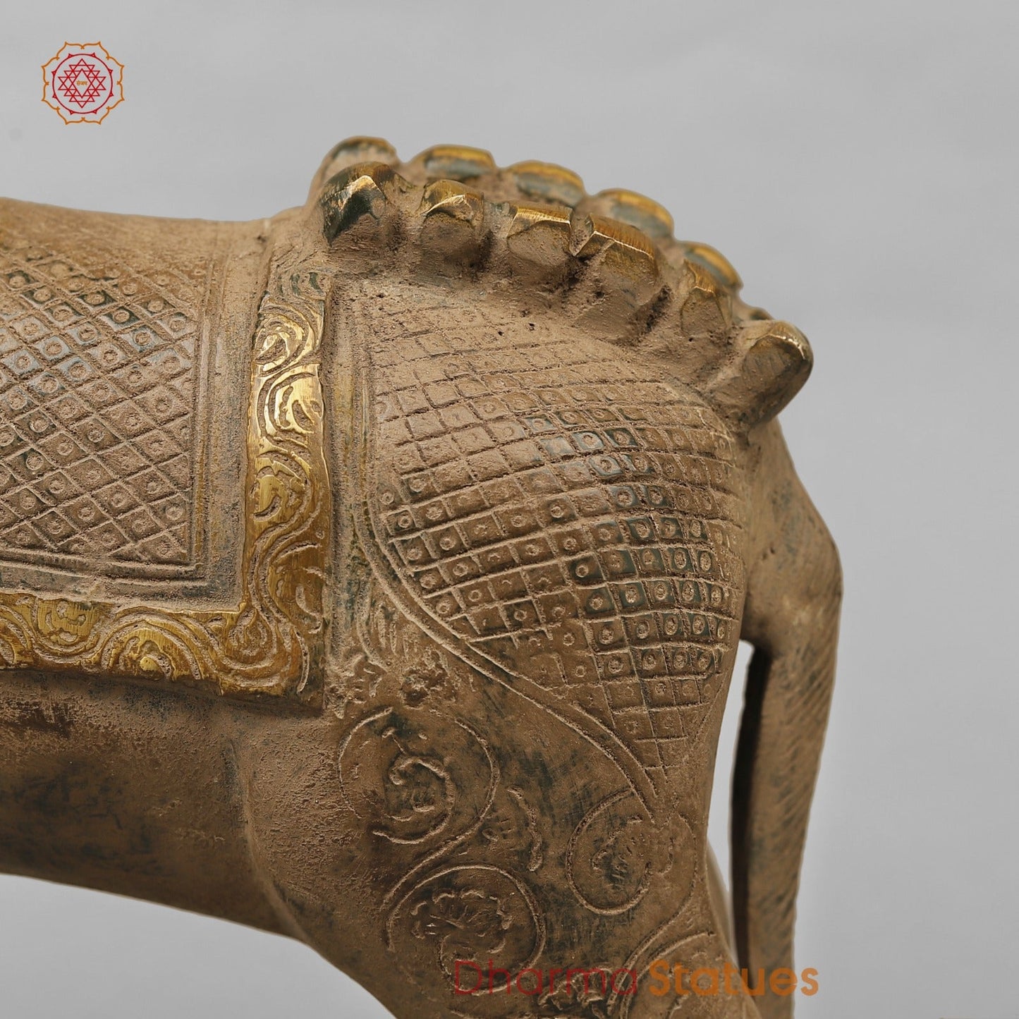 Brass Vintage Horse Fine, Antique Finish 12.5”
