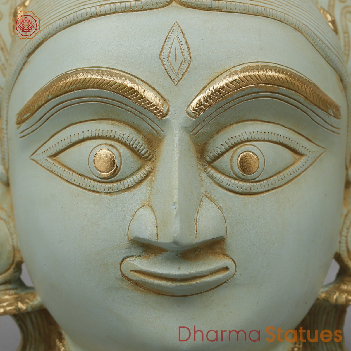 Brass Shiva,Parwati Head, Patina Finish 11.5”
