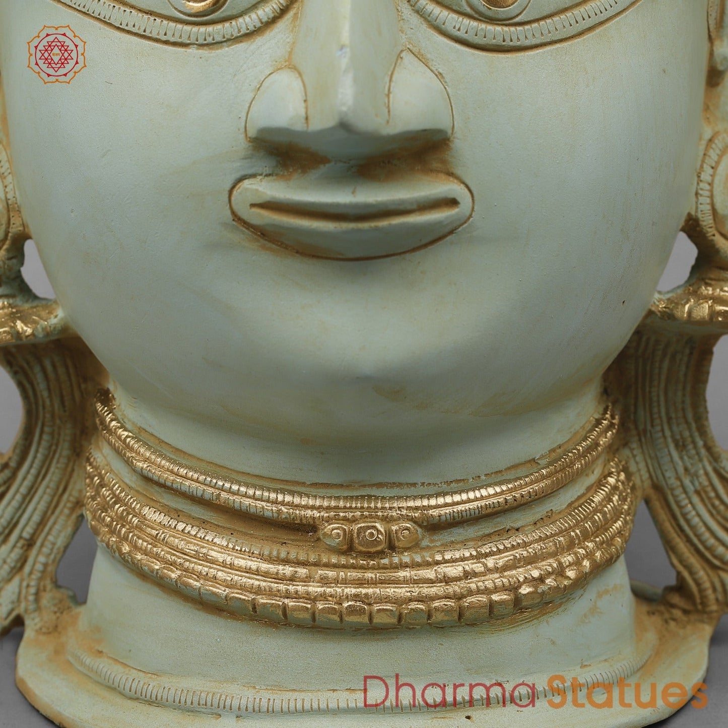 Brass Shiva,Parwati Head, Patina Finish 11.5”