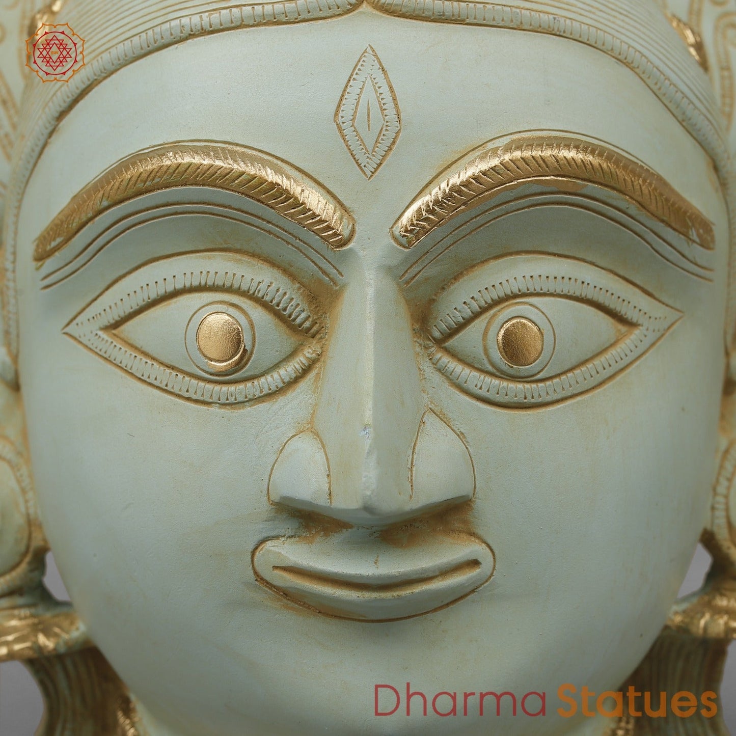 Brass Shiva,Parwati Head, Patina Finish 11.5”